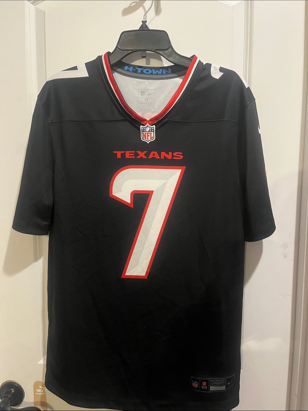 Nike Black Houston Texans #7 Football Jersey with Red & White Accents